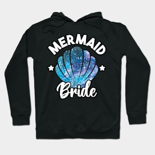 Cute Mermaid Bride Seashell Matching Mermaid Squad Party Hoodie